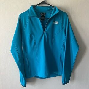 The North Face Blue 1/4 Zip Performance Jacket Size Small